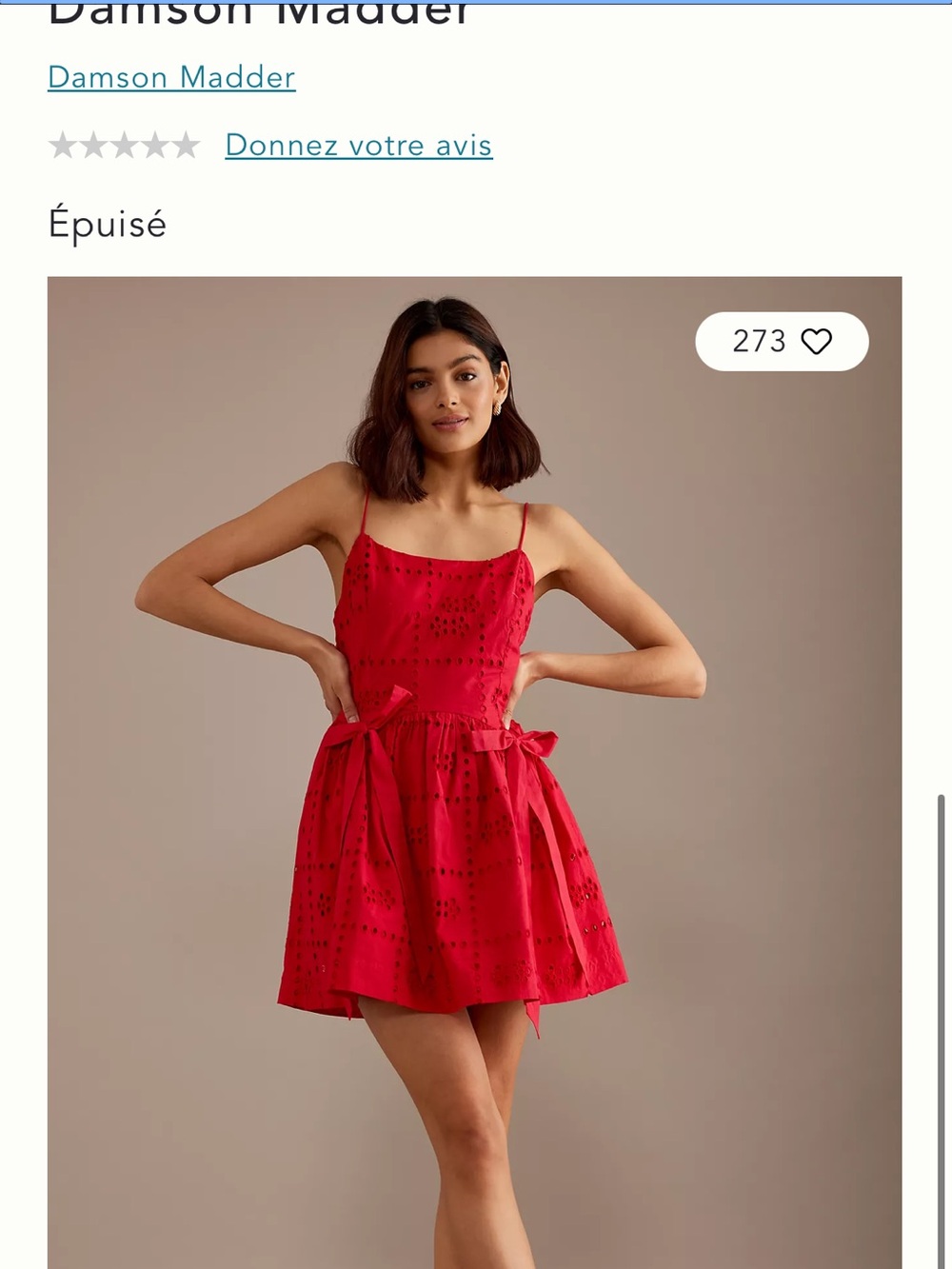 Damson madder size 8 new red mini from Anthropologie